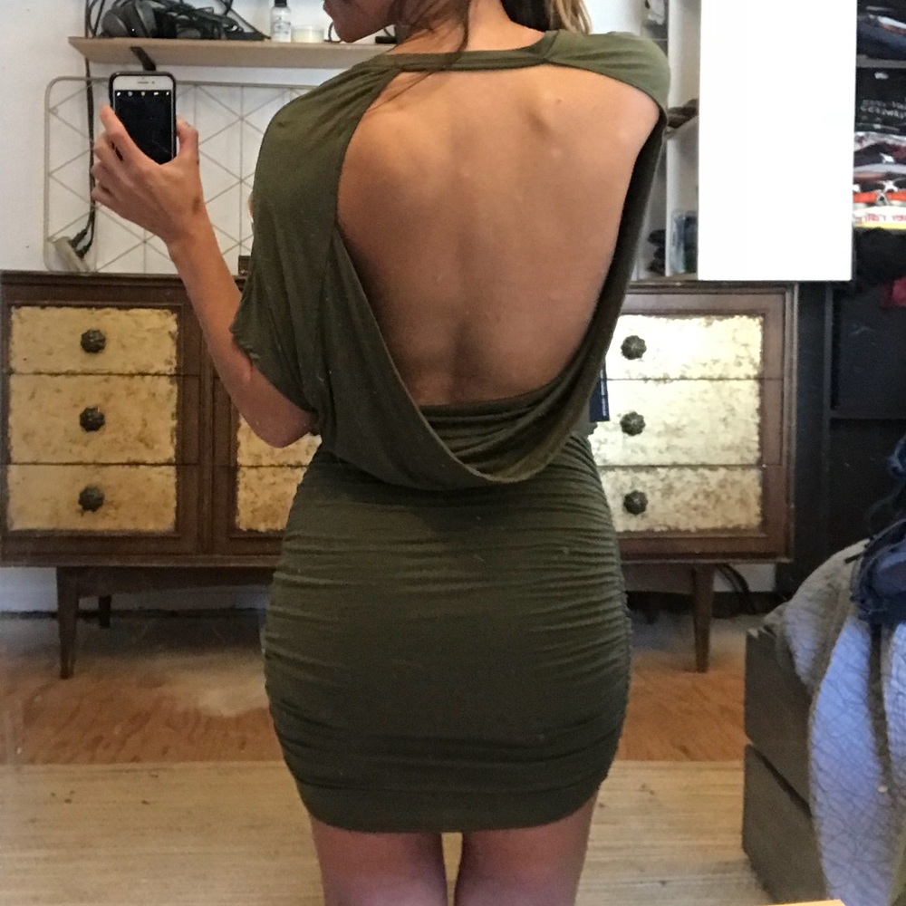 Olive green dress from LuLu’s